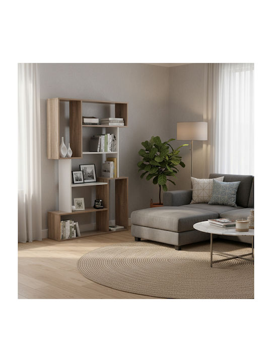 Bookcase Shay White 85x22x140cm