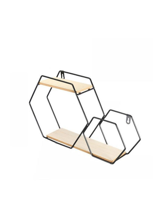 Ράφι Τοίχου Minimal Μαύρο 25x12x25εκ.