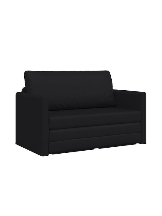 Canapea Cu Două Locuri Pat Negru 124x71x78cm