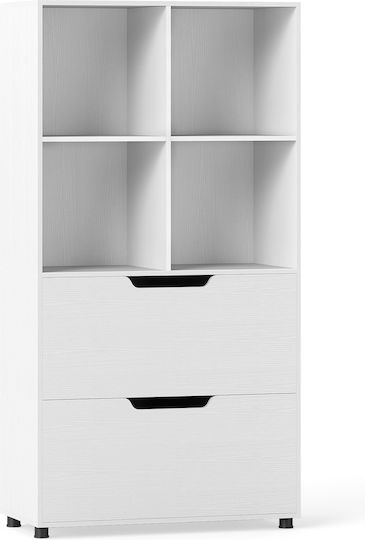 Βιβλιοθήκη Λευκή 130x70x33.5εκ. JV13189WH Βιβλιοθήκη Λευκή 130x70x33.5εκ. JV13189WH