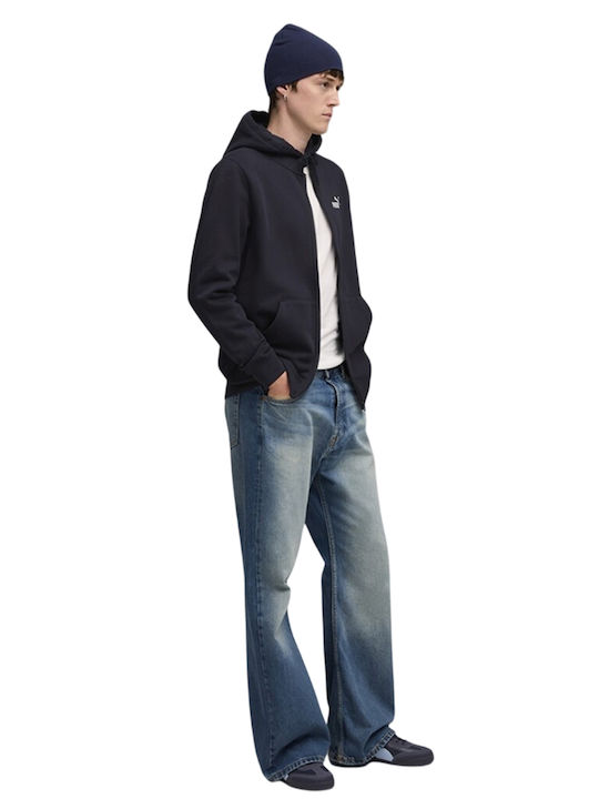 Sweatshirt with Hood Navy Blue