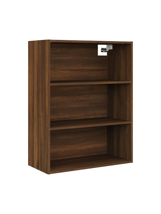 Brown Oak Wall Shelf 69.5x32.5x90cm
