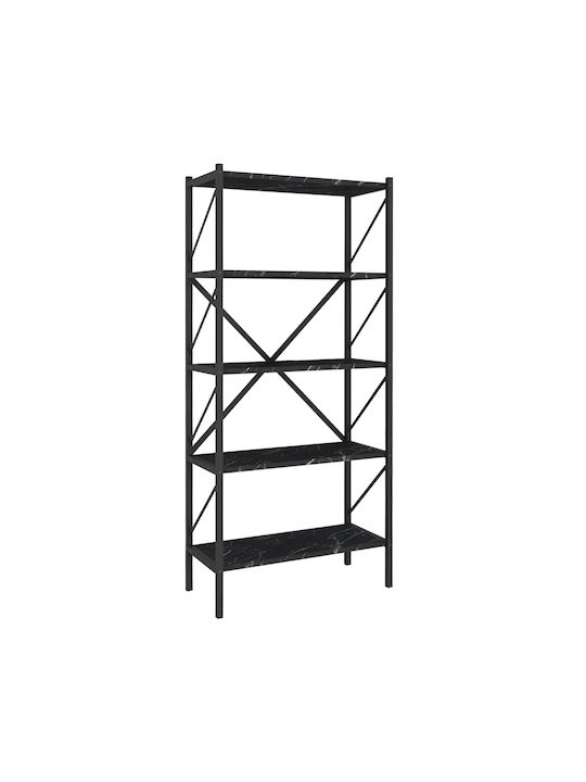Bibliothek Colmar Schwarz 66x34x160cm