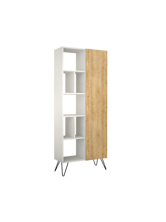 Bibliothek Jedda Weiß / Natürliche Buche 80.6x29.6x191cm