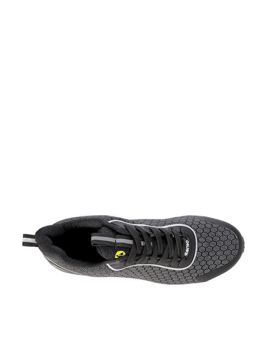 Stenso Black Work Shoe S1PL with Puncture Resistance Certification ESD Slip Resistance
