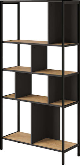 Bücherschrank Midi GP037-0231,1 88x35x175εκ. Sapphire Oak - Silky Black Bücherschrank Midi GP037-0231,1 88x35x175εκ. Sapphire Oak - Silky Black