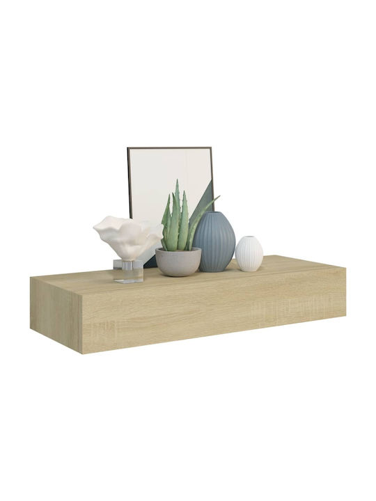 Shelf Wall Oak 60x23.5x10cm