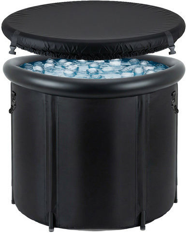 Piscină Rotundă PVC 320lt Gonflabilă 90x75cm Neagră