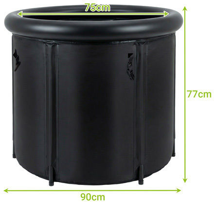 Piscină Rotundă PVC 320lt Gonflabilă 90x75cm Neagră