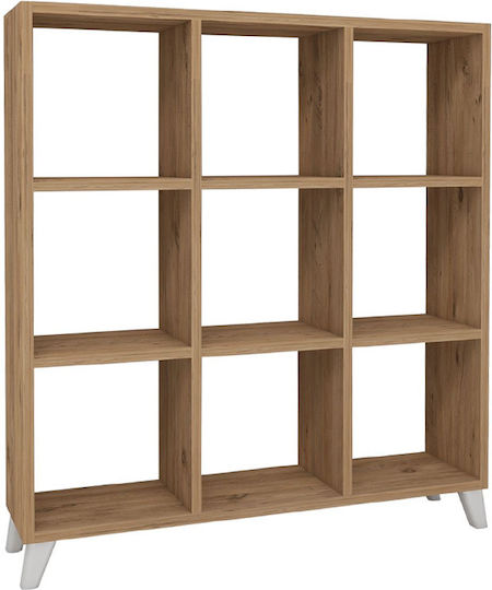 Bookcase Saul 88.2x20x88.2cm Pine / Oak