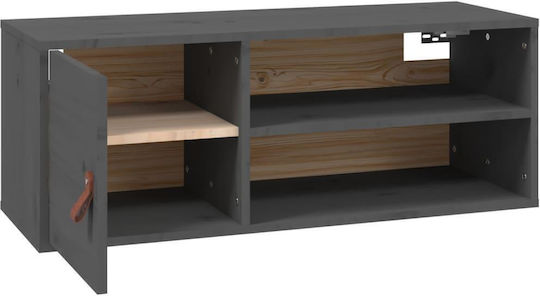 Wohnzimmerschrank Natur - Grau 80x30x30 cm