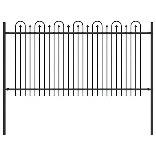 vidaXL Material pentru Împrejmuire Grădină din Oțel 200x150x150buc 1buc Black