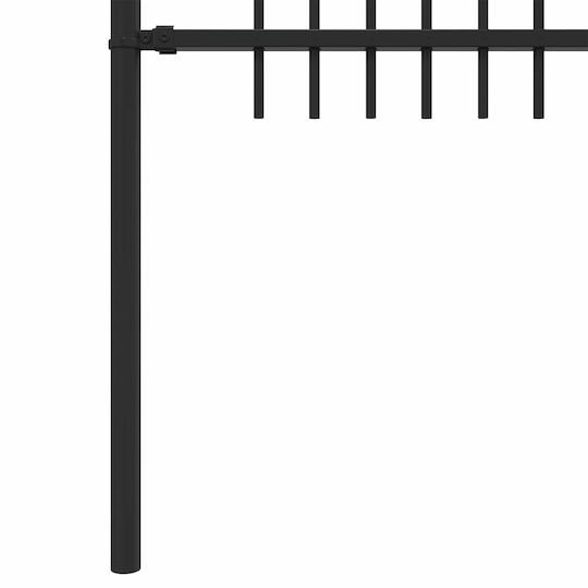 vidaXL Gartenzaunmaterial aus Stahl 200x130x130cm 1Stück Black