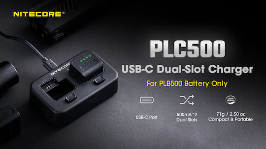 Charger 2 Batteries Nitecore Plb500 9060110880