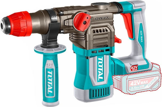 Total Κρουστικό Σκαπτικό Πιστολέτο Μπαταρίας Brushless 42V 2x2.5Ah με Υποδοχή SDS Plus TRHLI422882E