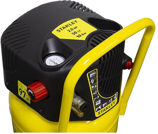 Stanley Einphasig Luftkompressor mit Leistung 2hp und Lufttank 50Es 8117180STN067