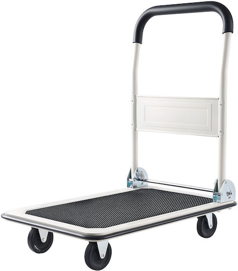 Vevor Collapsible Transport Trolley Capacity 149.69 Kg Truck Platform Swivel Wheels Transport Trolley Flat Platform Space Saving Push Handle Easy Storage 735 X 480 X 825 Mm