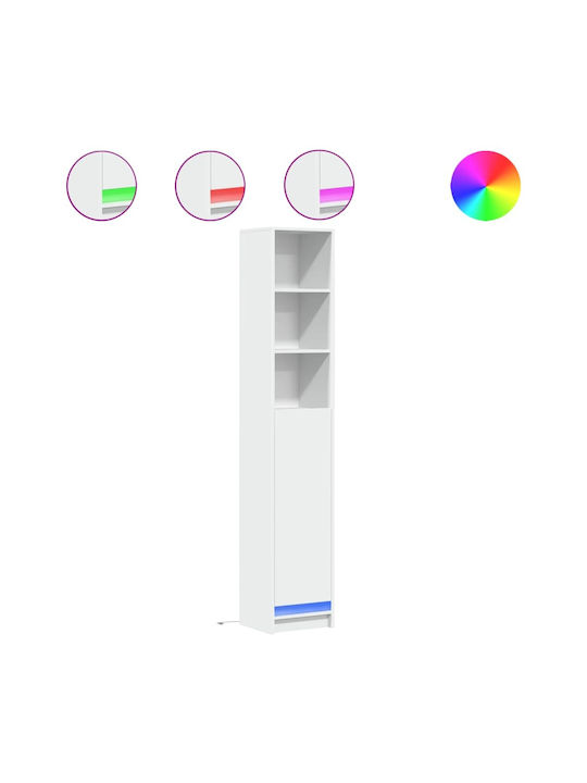Bibliothek mit LED White 36x32.5x200cm