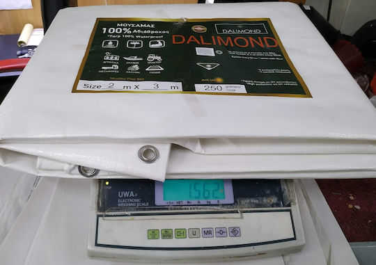 Dalimond Waterproof Tarpaulin 250gr/m² 3x4m Heavy Duty White