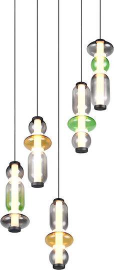Trio Lighting Lustră Multicolor 42x200cm.