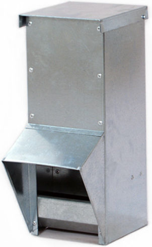 Tycoon Metal Feeder for Chickens and Poultry with Capacity 10lt 15x15x40cm.