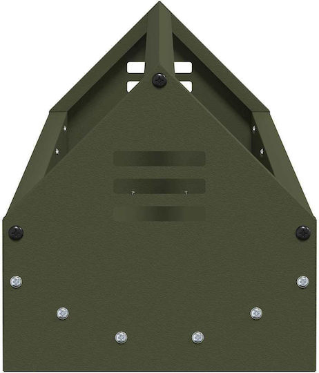 vidaXL Chicken Feeder Trough Olive Feeder for Chickens and Poultry with Capacity 3.93kg 108x20.5x20cm.