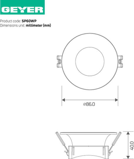 Geyer Spot with GU10 Socket in White Colour