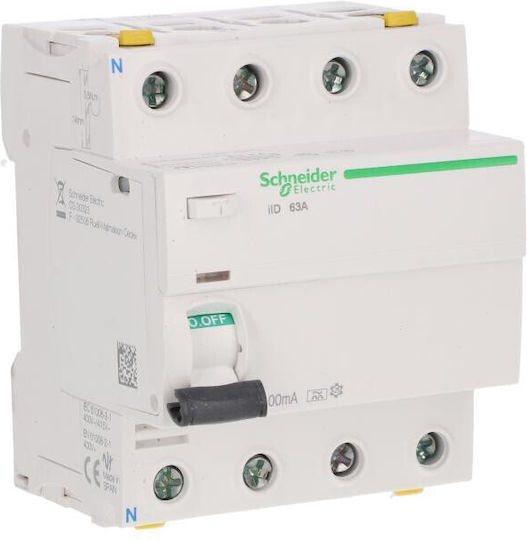 Schneider Electric Relee De Fază Scurgere De Pământ 63A Tetrapolar