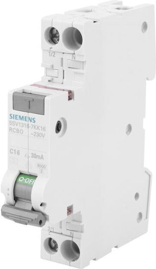 Siemens Automatic Circuit Breaker 16A Single-pole AC 5SV1316-7KK16
