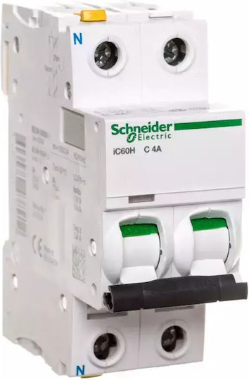 Schneider Electric Αυτόματη Ασφάλεια 4A Μονοπολική AC/DC A9F07604