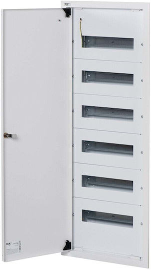 Modular Switchgear 6x12 Flush Mounted IP30 N+PE I Class Metal Door White KP-DB-I-MF-612 White 35685