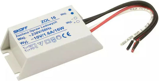 Skoff Τροφοδοτικό LED IP20 Ισχύος 16W με Τάση Εξόδου 10V