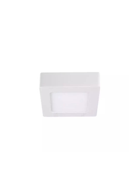 Led Downlight Square Plastic Recessed Spot with Integrated LED and Natural White Light White 1pcs