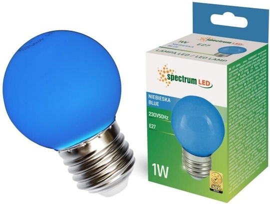 Spectrum Λάμπα LED 1W για Ντουί E27 Μπλε