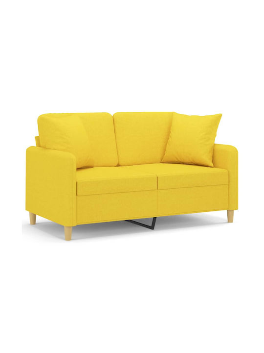 Two-Seater Couch Yellow 138x77x80cm