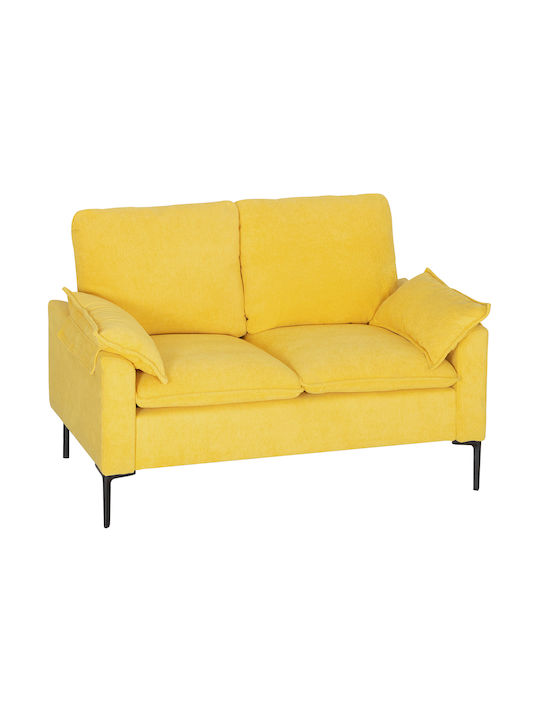 HomCom Doppelsitzer Sofa Gelb 130x77x84cm