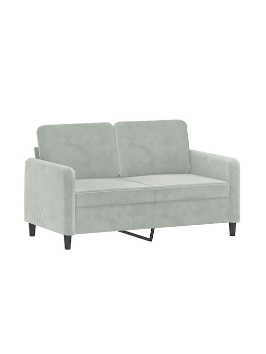 Doppelsitzer Sofa Samt Light Grey 138x77x80cm