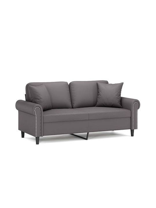 Doppelsitzer Sofa Künstliches Leder Gray 172x77x80cm
