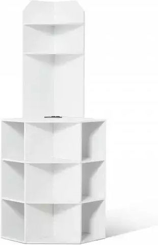 Corner Bookcase White 71.5x54x163.3cm Corner Bookcase White 71.5x54x163.3cm
