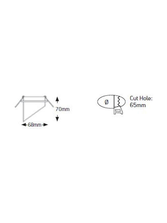 Geyer Round Recessed Spot with GU10 Bulb Base Black
