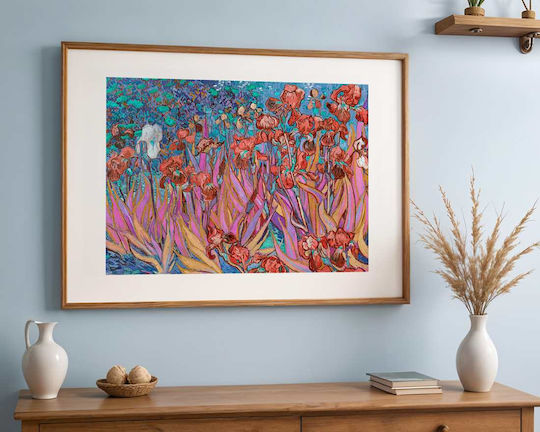 Poster Van Gogh Irises Art110 50cm X 70cm Μαύρη Ξύλινη Κορνίζα