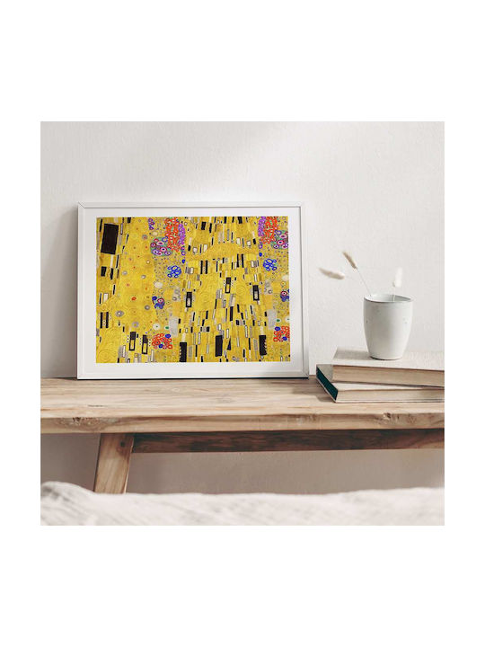 Poster Gustav Klimt Kiss Details Art148 50cm X 70cm Black Wooden Frame