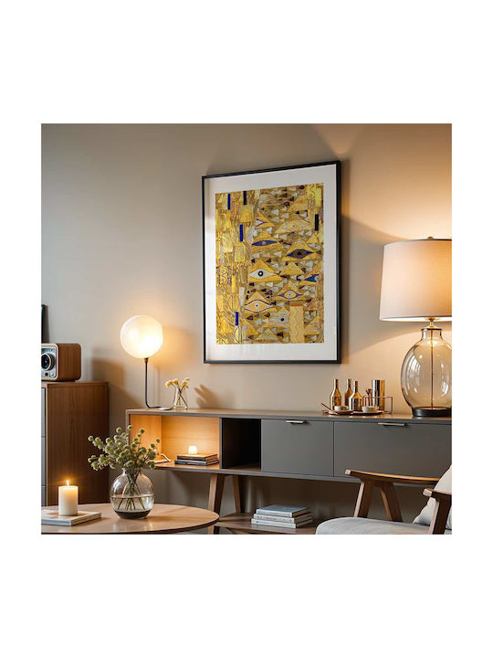 Poster Adele's Dress Details By Gustav Klimt Art154 50cm X 70cm Brown Wooden Frame