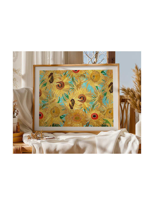 Poster Van Gogh Sunflowers Art109 50cm X 70cm Μαύρη Ξύλινη Κορνίζα