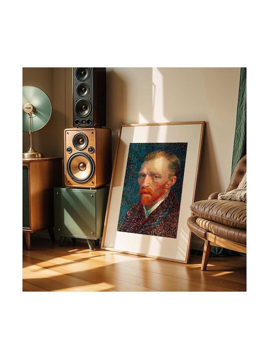 Poster Van Gogh' S Portrait Art112 50cm X 70cm Μαύρη Ξύλινη Κορνίζα