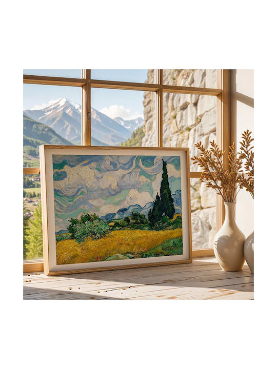 Poster Van Gogh Weizenfeld Zypressen Kunst108 50cm x 70cm