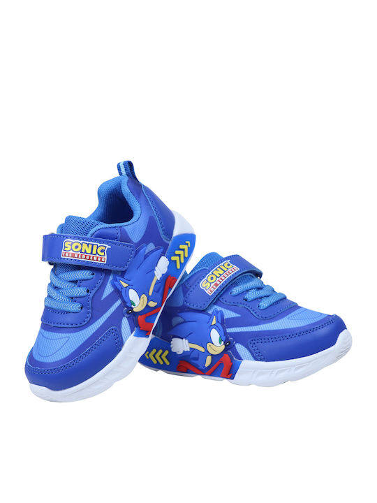 Marvel Kids Sneakers with Hoop & Loop Closure & Lights Blue
