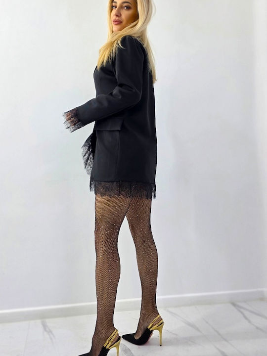 Sacou Dama Lung Negru