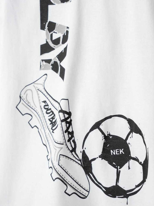 Kids Set with Shorts Summer 2 Pieces White-Black