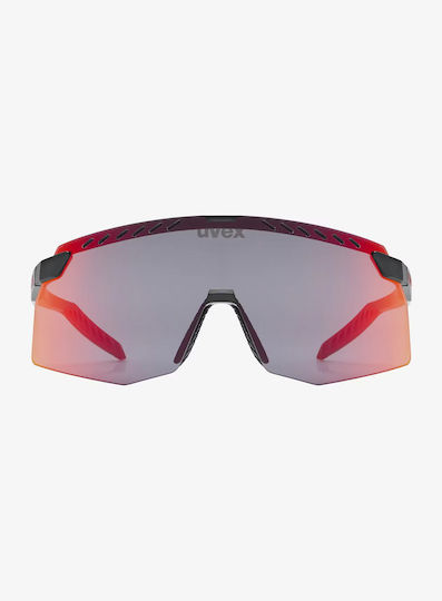 Uvex Cycling Glasses with Black Frame and Transparent Mirror Photochromic Lenses